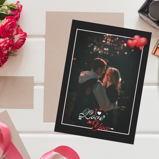 Eenvoudige foto van zwarte paren Vakantieday-Kaart Bedankkaart