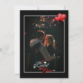 Eenvoudige foto van zwarte paren Vakantieday-Kaart Bedankkaart (Voorkant)