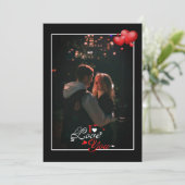 Eenvoudige foto van zwarte paren Vakantieday-Kaart Bedankkaart (Staand voorkant)