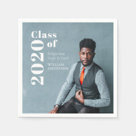 Eenvoudige foto vet foto Afstuderen papier Servet