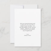 Eenvoudige foto Vet Typografie Modern Afstuderen Bedankkaart (Achterkant)