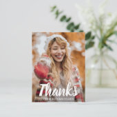 Eenvoudige foto Vet Typografie Modern Afstuderen Briefkaart (Staand voorkant)