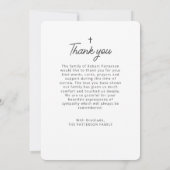 Eenvoudige foto voor altijd in onze harten begrafe bedankkaart (Achterkant)