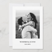 Eenvoudige foto voor chic & elegant Elopement Kaart (Voorkant)