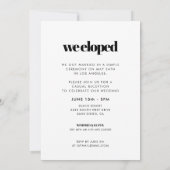 Eenvoudige foto voor chic & elegant Elopement Kaart (Achterkant)