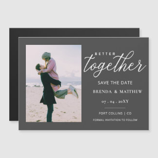 Eenvoudige foto voor script beter bij elkaar magnetische uitnodiging