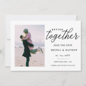 Eenvoudige foto voor script beter bij elkaar save the date (Voorkant)