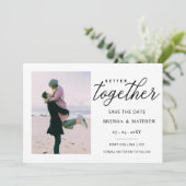 Eenvoudige foto voor script beter bij elkaar save the date (Staand voorkant)