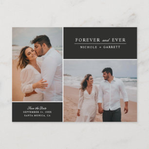 Eenvoudige Foto voor twee keer sparen de Datum   Z Aankondigingskaart