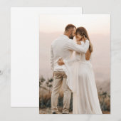 Eenvoudige foto voor Vellum / acryl bruiloft Kaart (Voorkant / Achterkant)