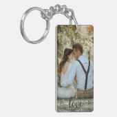 Eenvoudige Foto Vriendin of Boyfriend Gift Sleutel Sleutelhanger (Voorkant Links)
