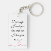 Eenvoudige Foto Vriendin of Boyfriend Gift Sleutel Sleutelhanger (achterkant)