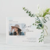 Eenvoudige foto Vrijgezellenfeest loof uitnodiging (Staand voorkant)