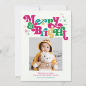 Eenvoudige Foto Vrolijk & Heldere Vakantie Kaart (Voorkant)