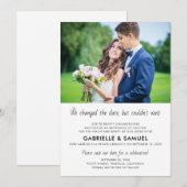 Eenvoudige foto-weddenschappen vieren de datum ops aankondiging (Voorkant / Achterkant)