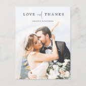 Eenvoudige foto Weduwnaar Foto Hartelijk dank Briefkaart (Voorkant)