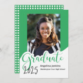 Eenvoudige foto Whimsical Green 2025 Aankondiging (Voorkant / Achterkant)