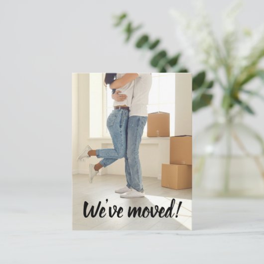 Eenvoudige Foto Wij hebben manuscriptverandering v Briefkaart (Staand voorkant)