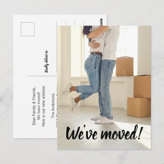 Eenvoudige Foto Wij hebben manuscriptverandering v Briefkaart (Voorkant / Achterkant)