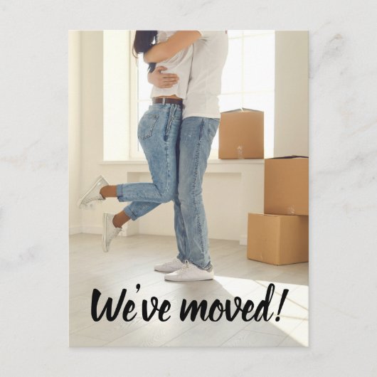 Eenvoudige Foto Wij hebben manuscriptverandering v Briefkaart (Voorkant)