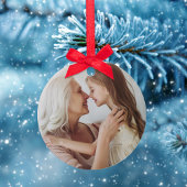 Eenvoudige foto Winter Waterverf Rode Kardinaal Vo Keramisch Ornament