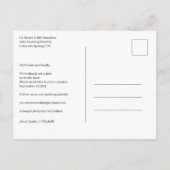 Eenvoudige Foto Witte bruiloft opslaan van de datu Aankondigingskaart (Achterkant)