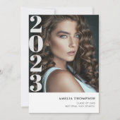 Eenvoudige foto Ze deed het Afstuderen kondiging Aankondiging (Voorkant)