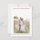 Eenvoudige foto Zwangerschapsaankondiging Vakantie Bedankkaart (Voorkant)