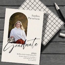 Eenvoudige foto zwart en ivoor aankondiging