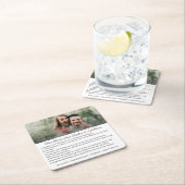 Eenvoudige foto Zwarte Calligrafie Fun Facts Wedde Kartonnen Onderzetters (Insitu)