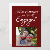 Eenvoudige fotoaankondiging van de verloving kaart (Voorkant / Achterkant)