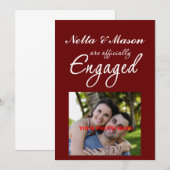 Eenvoudige fotoaankondiging van verloving kaart (Voorkant / Achterkant)