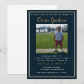 Eenvoudige fotoBaptisme-uitnodiging Kaart (Voorkant / Achterkant)