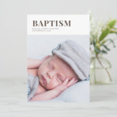 Eenvoudige fotoBaptisme-uitnodiging Kaart (Staand voorkant)
