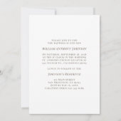 Eenvoudige fotoBaptisme-uitnodiging Kaart (Achterkant)