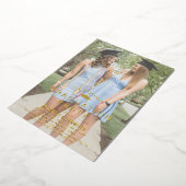 Eenvoudige fotobedekking, dubbelwandig Afstuderen Folie Uitnodiging (Gedraaid)