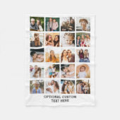 Eenvoudige Fotocollage 20 Afbeelding Gepersonalise Fleece Deken (Voorkant)