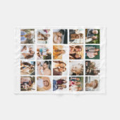 Eenvoudige Fotocollage 20 Afbeelding Gepersonalise Fleece Deken (Voorkant (Horizontaal))