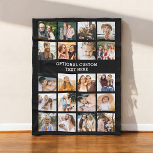 Eenvoudige Fotocollage 20 Afbeelding Gepersonalise Fleece Deken