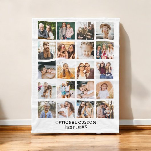 Eenvoudige Fotocollage 20 Afbeelding Gepersonalise Fleece Deken