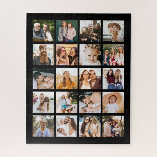 Eenvoudige Fotocollage 20 Afbeelding Gepersonalise Legpuzzel (Verticaal)