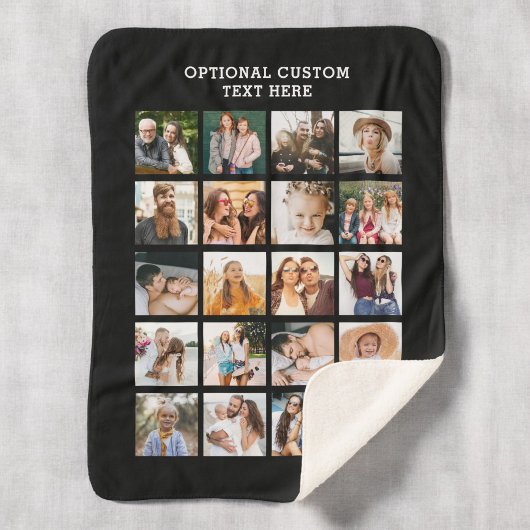 Eenvoudige Fotocollage 20 Afbeelding Gepersonalise Sherpa Deken