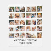 Eenvoudige Fotocollage 30 Afbeelding Gepersonalise Fleece Deken (Voorkant)