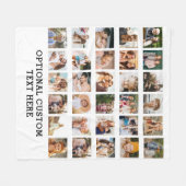 Eenvoudige Fotocollage 30 Afbeelding Gepersonalise Fleece Deken (Voorkant (Horizontaal))