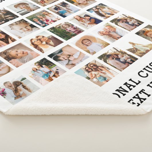 Eenvoudige Fotocollage 30 Afbeelding Gepersonalise Sherpa Deken (3/4)