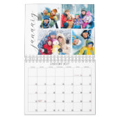 Eenvoudige Fotocollage 4 Per Maand Script Agenda Kalender (Jan 2027)