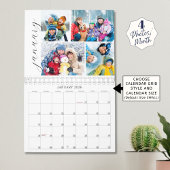 Eenvoudige Fotocollage 4 Per Maand Script Agenda Kalender