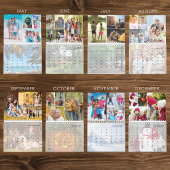 Eenvoudige fotocollage 5 per maand aangepast kalender
