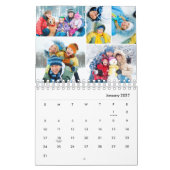 Eenvoudige Fotocollage 5 Per Maand Kalender (Jan 2027)