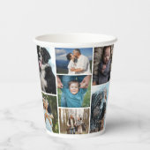 Eenvoudige fotocollage 7 foto's herhaald papieren bekers (Achterkant)